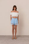 Cloud Cropped Top in White