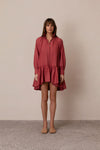 Illumine Dropwaist Mini Dress in Petal