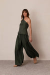 Unwritten One-Shoulder Twist Top in Forest