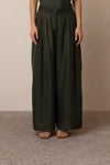 Unwritten Pintuck Palazzo Pants in Forest