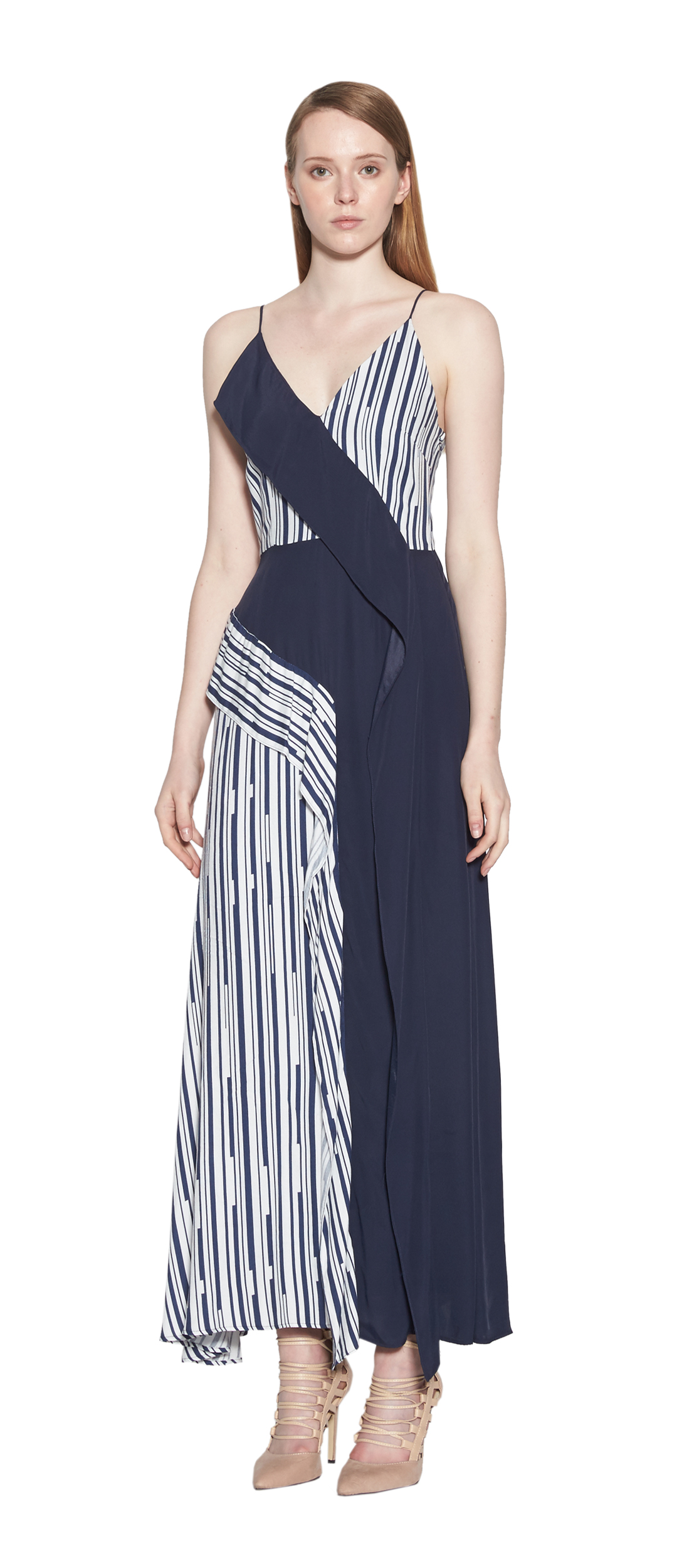 striped slip dress