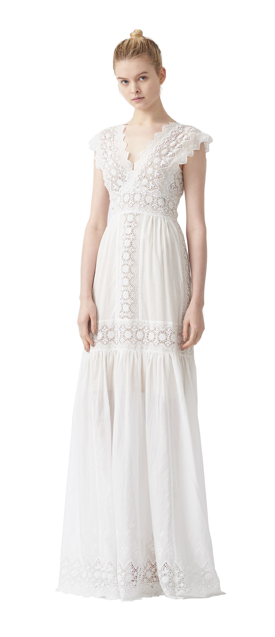 eyelet maxi dress