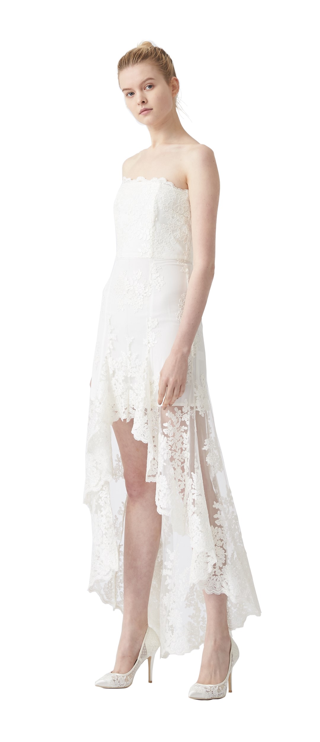 embroidered bustier gown