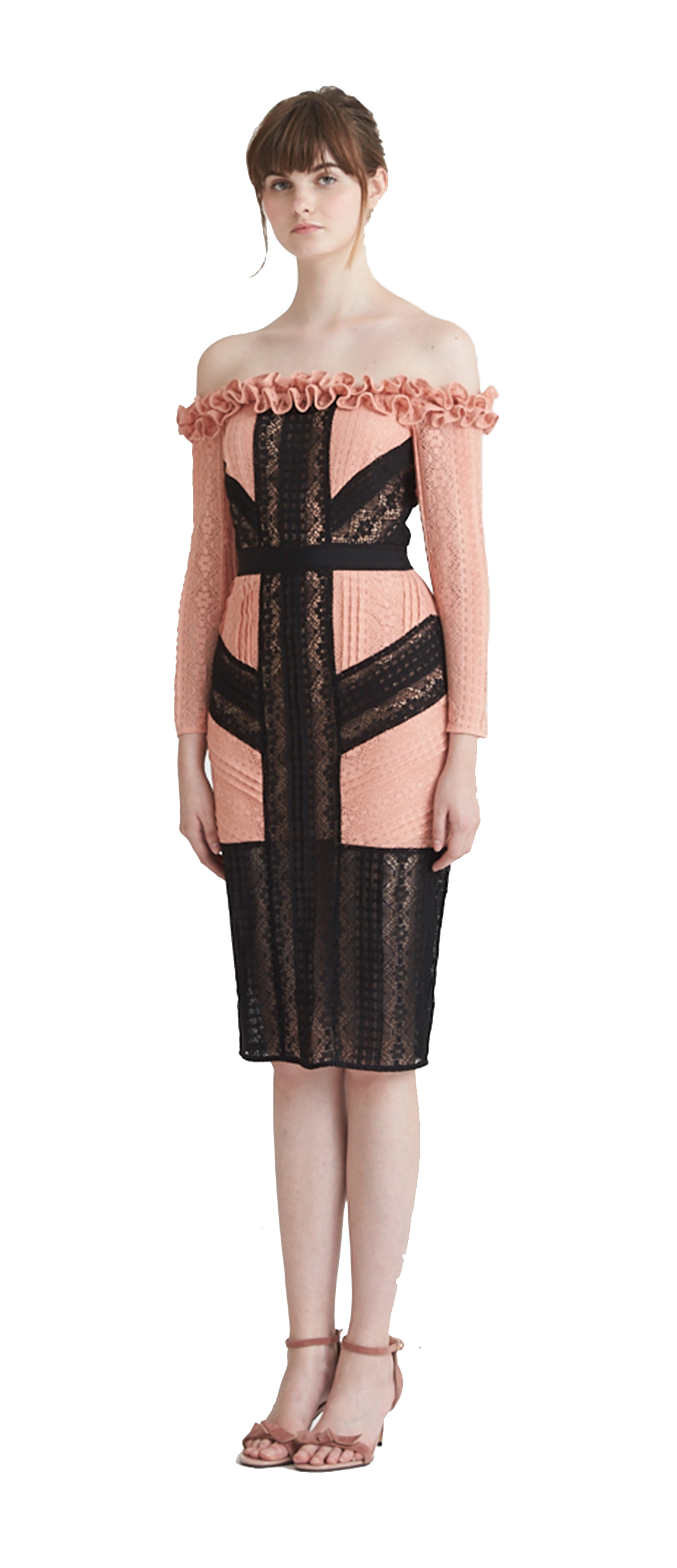 Layered Ruffled Off-Shoulder Dress main image 1