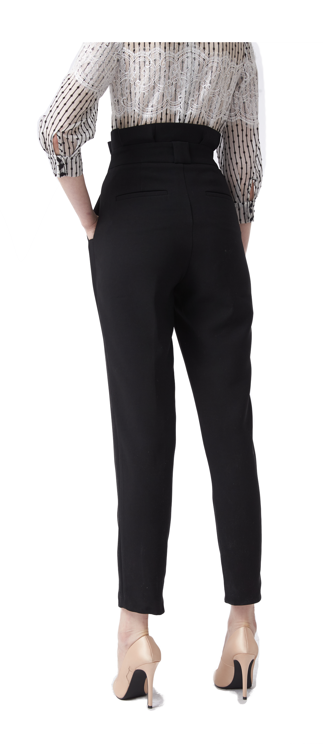 high waisted pleated pants